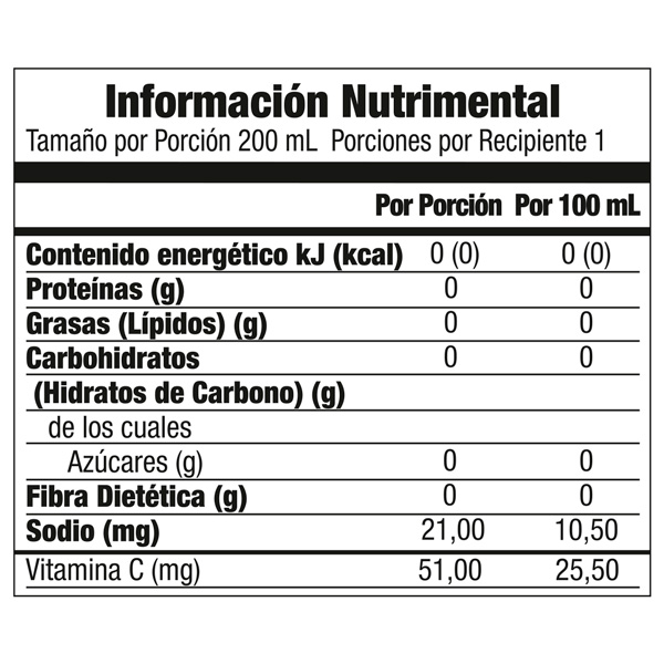 Tabla Nutricional de Kolina omnilife